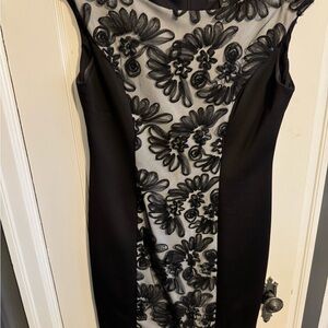Elegant Black Floral Dress